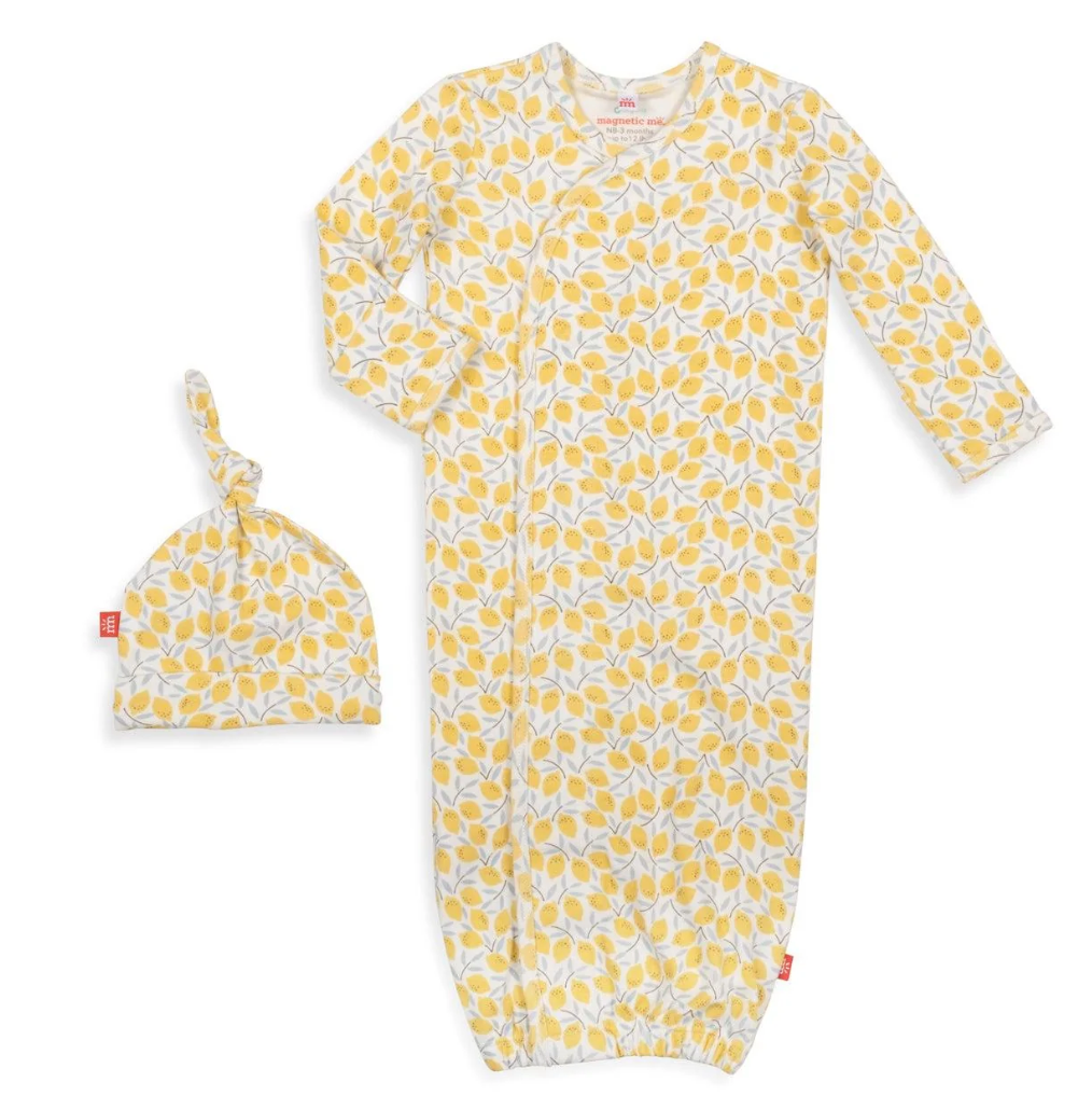 Easy Peasy Organic Cotton Gown & Hat – Tricia's