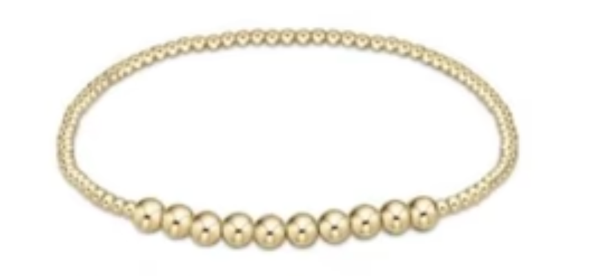Classic Bliss 3mm &6mm Bead Gold Bracelet
