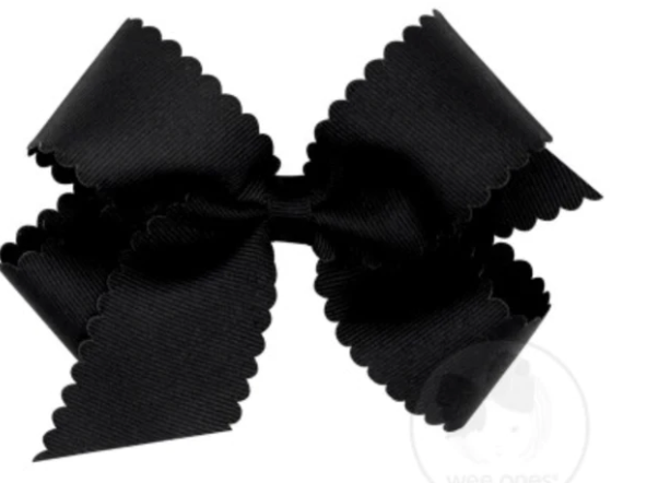 Medium Scallop Bow- Black