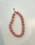 Light Pink & Gold Marble Beaded Necklace
