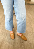 Tan Loafer Mules