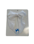 Medium Cotton Gauze Bow - White