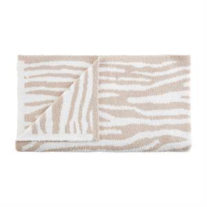 Zebra Chenille Blanket- Tan