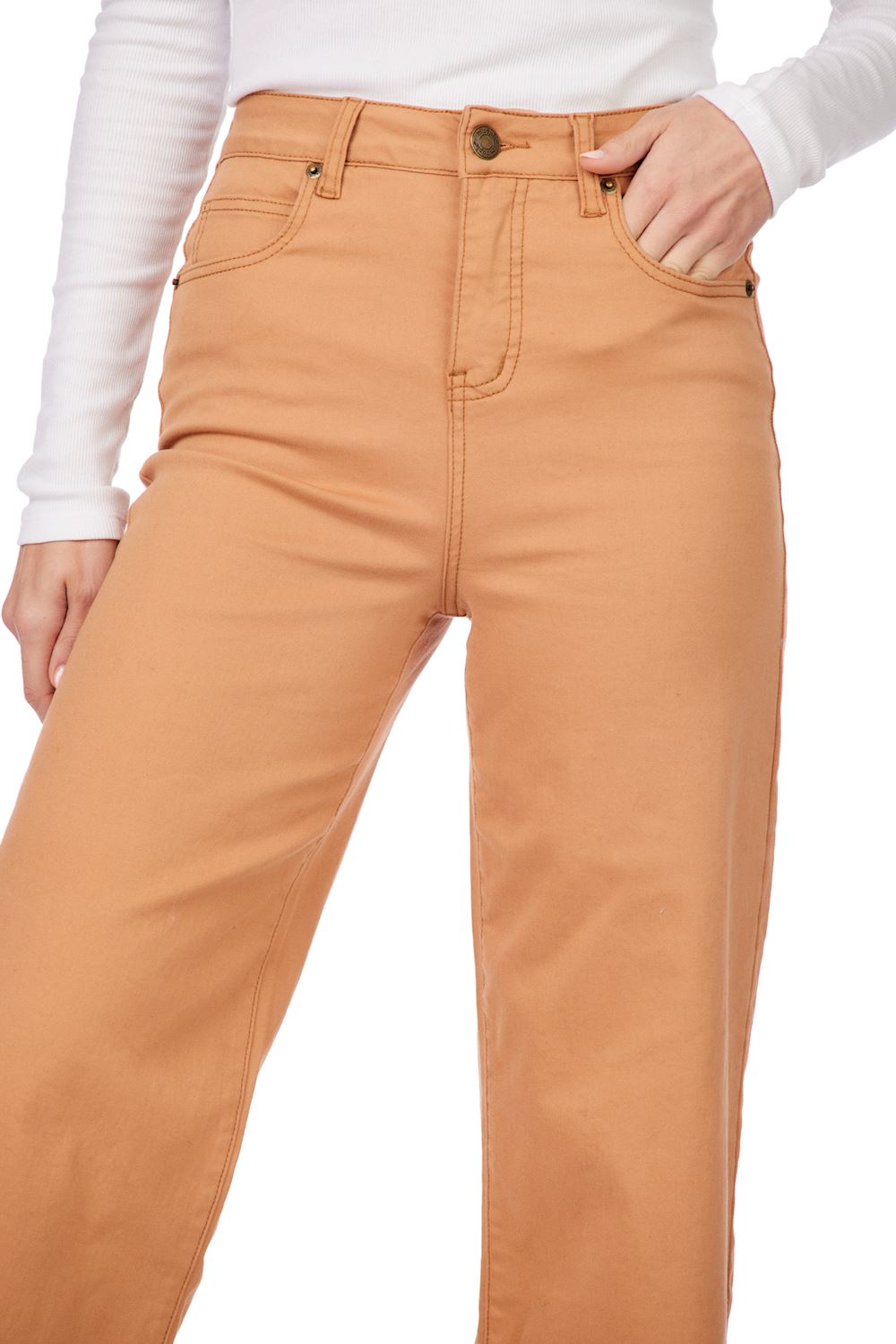 Crawford Wide Leg Jean- Camel