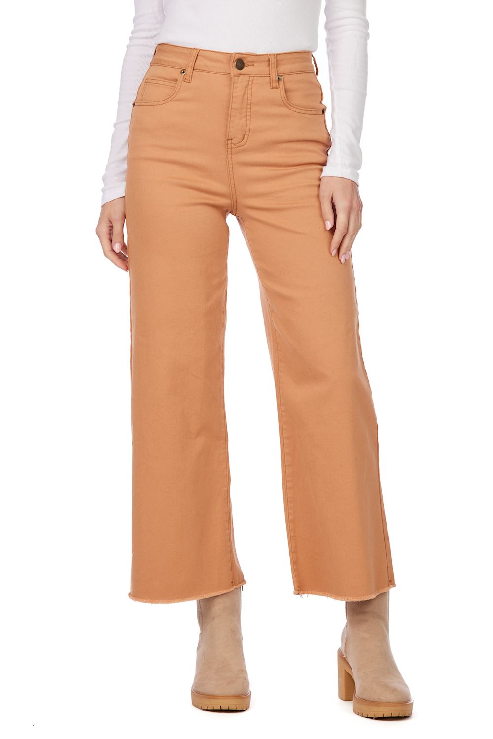 Crawford Wide Leg Jean- Camel