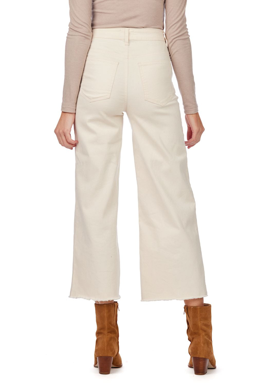 Crawford Wide Leg Jean-Light Tan