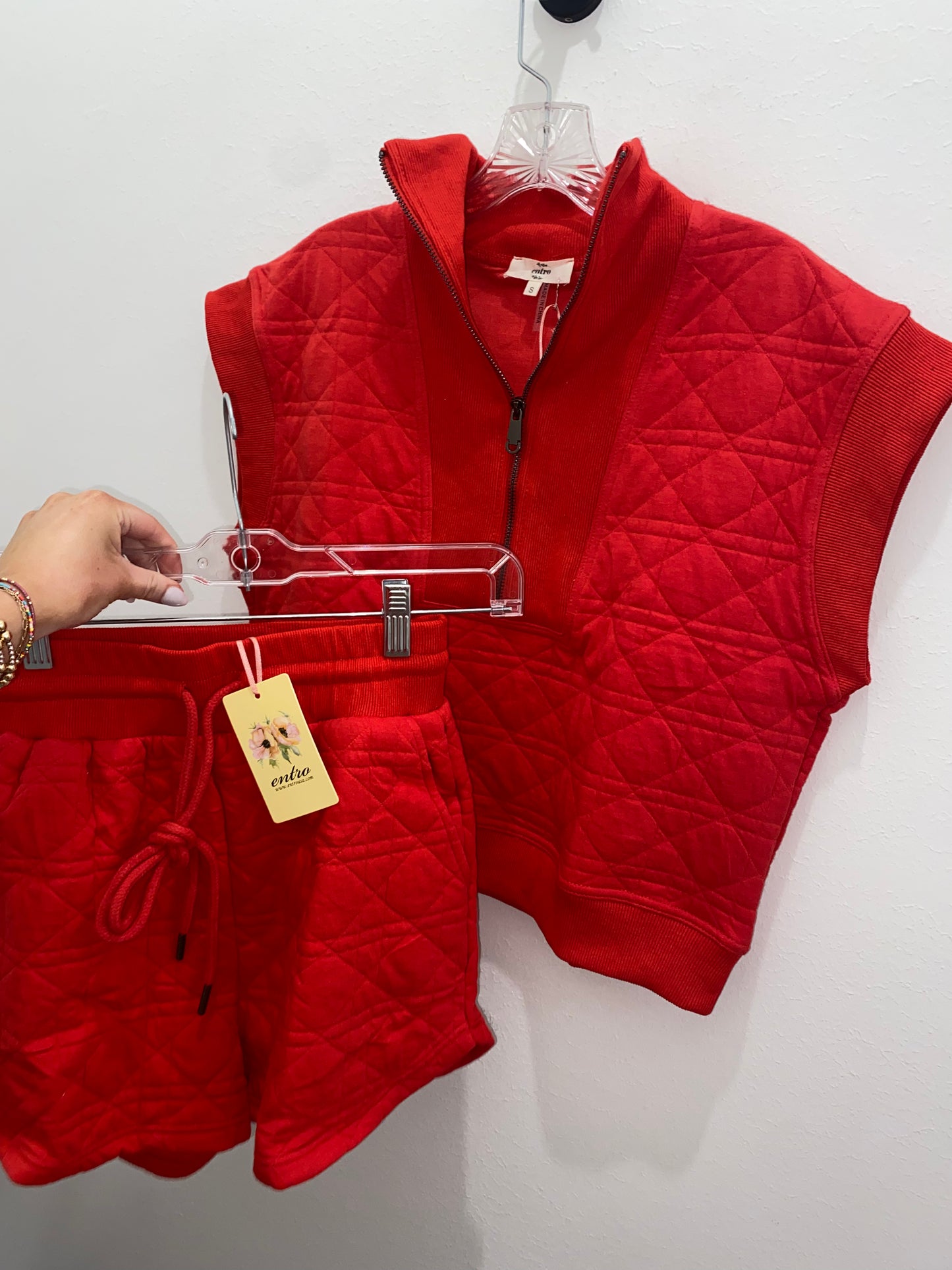 Red Quilted Set