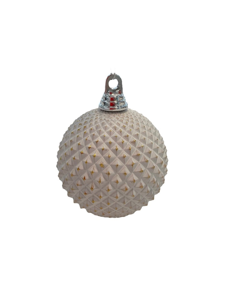 Gold and White Textured 2-Tone Ball