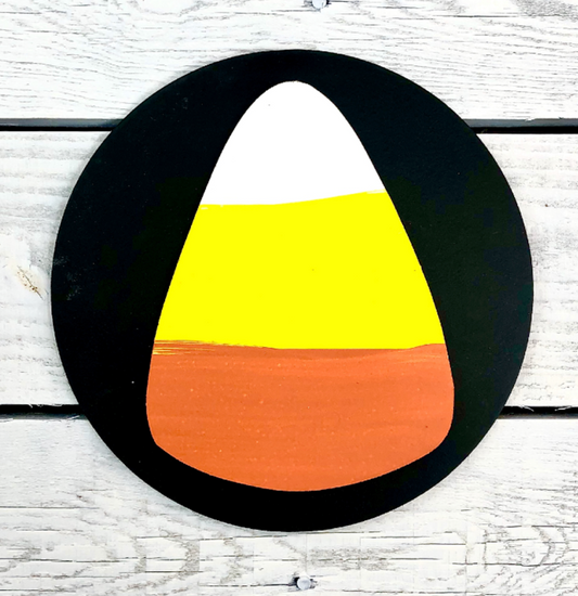Home Sign Medallion - Candy Corn