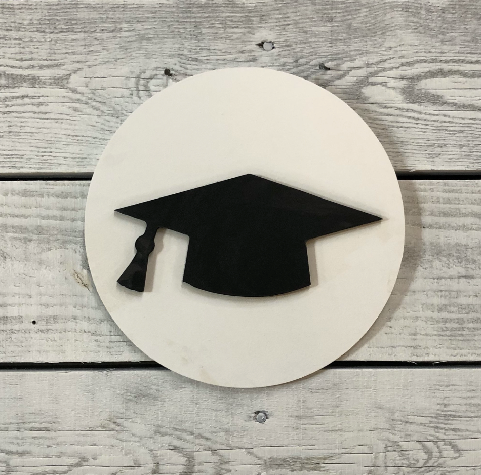 Home Sign Medallion - Graduation Cap