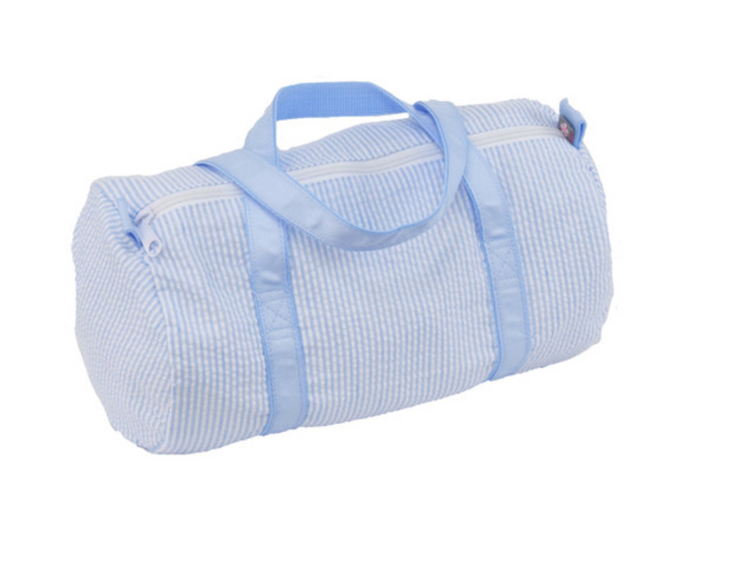 Baby Blue Seersucker Duffle