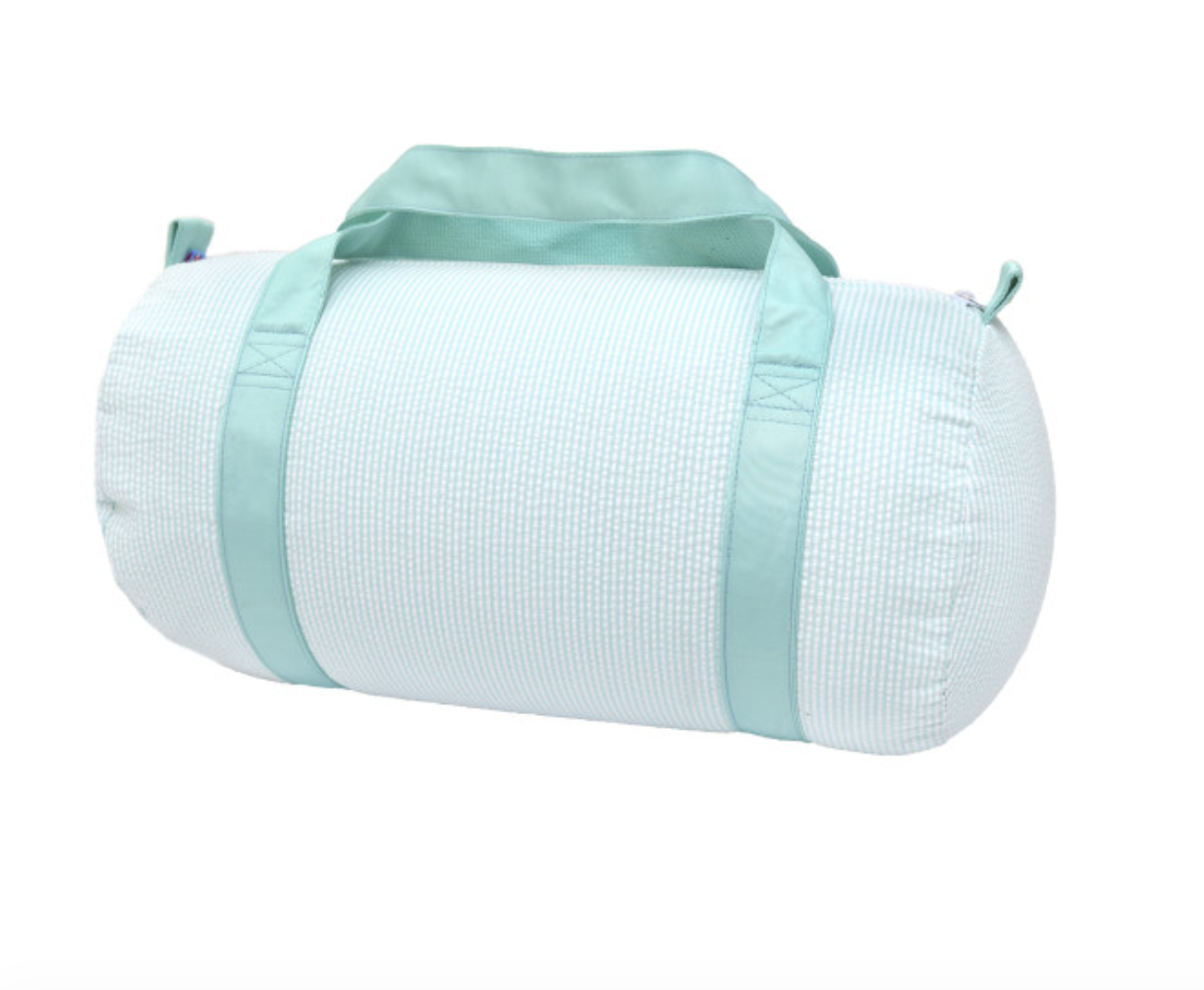 Mint Seersucker Duffle