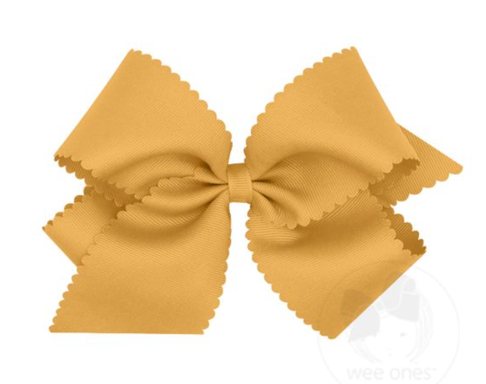 Large Scallop Bow- Gold