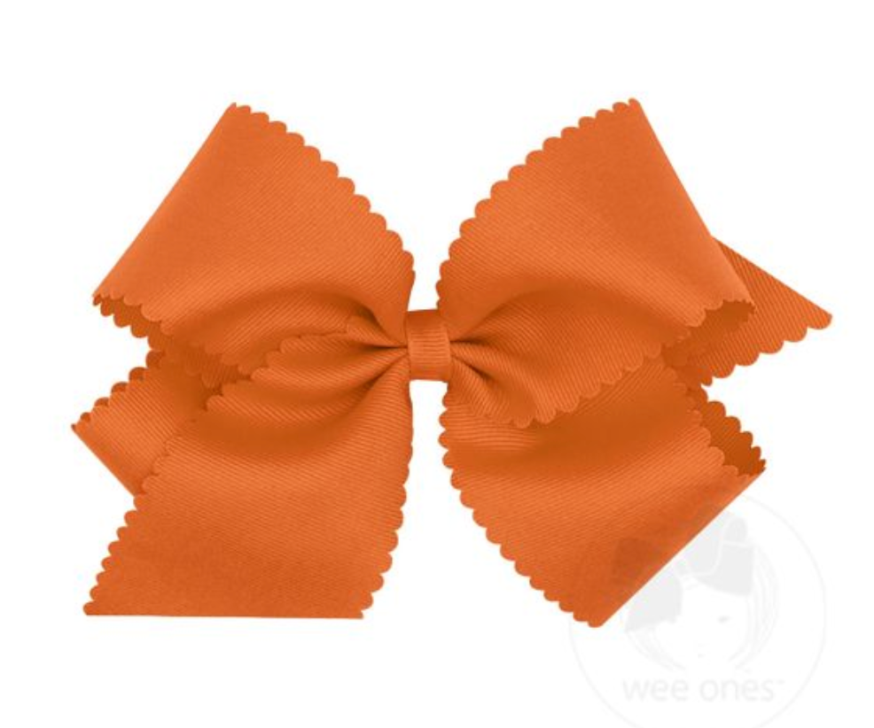 Large Scallop Bow- Orange