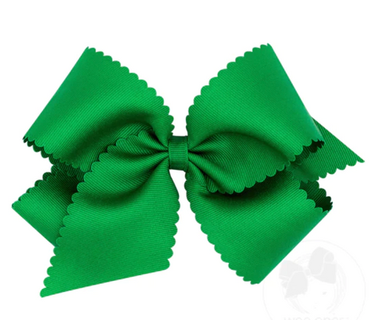 Large Scallop Bow- Green