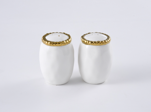 Salt and Pepper Shakers- Gold Beads