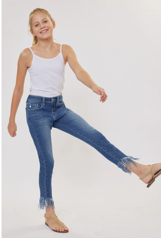 Kids High Rise Ankle Skinny Jeans