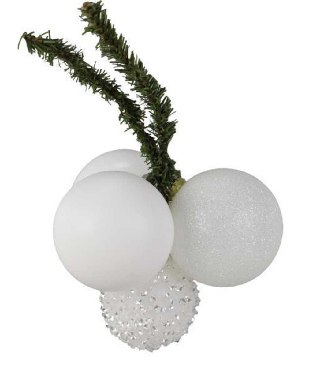 Sequin White Ball Cluster Ornament