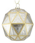 Geometric Glass Silver/Gold Ornament