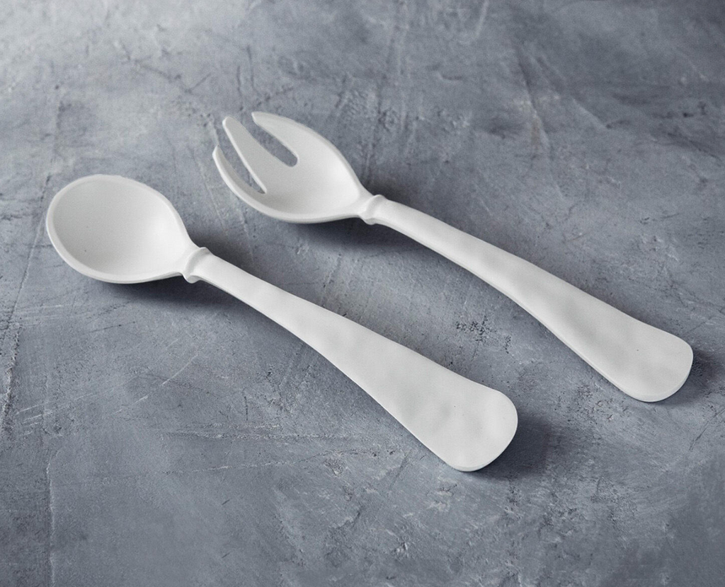 VIDA Nube Large Salad Servers -white