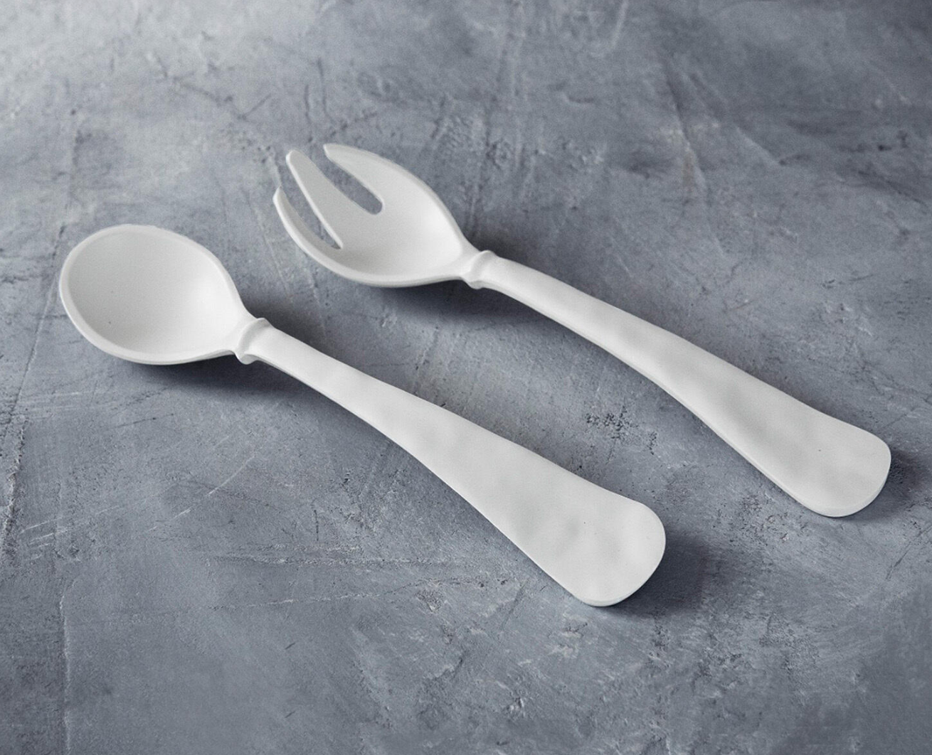 VIDA Nube Large Salad Servers -white