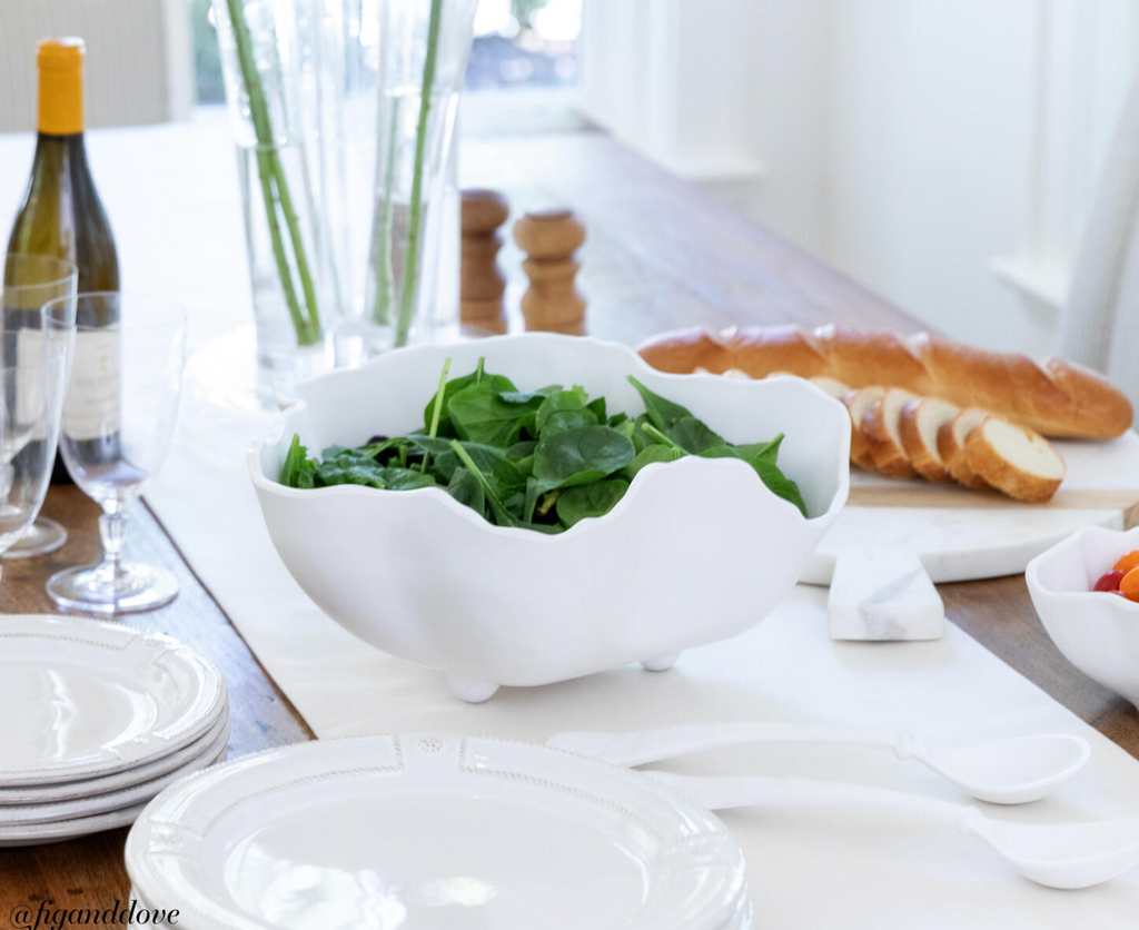 VIDA Nube Large Salad Servers -white