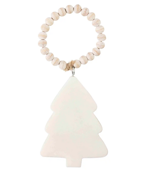 Tree White Marble Ornament