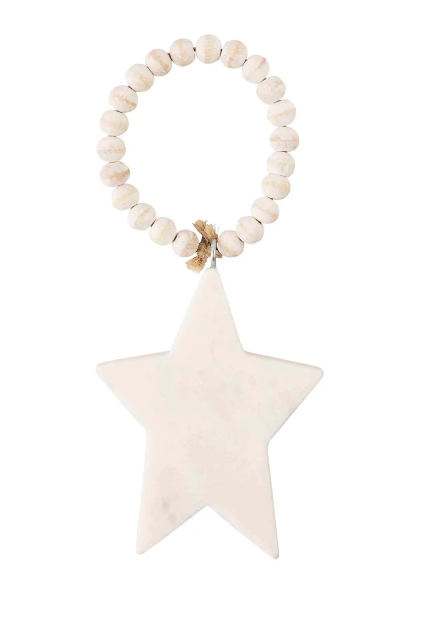 White Star Marble Ornament