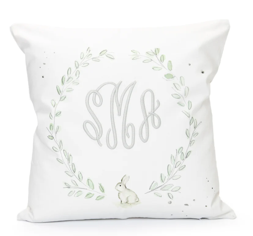 Wreath Bunny Pillow