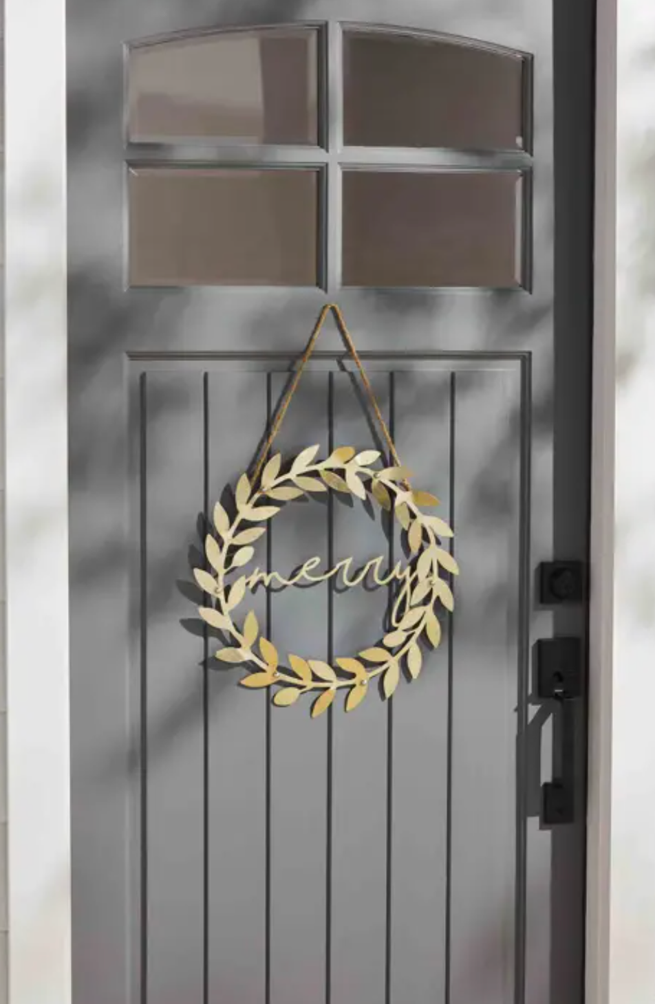 Gold Wreath Tin Door Hanger