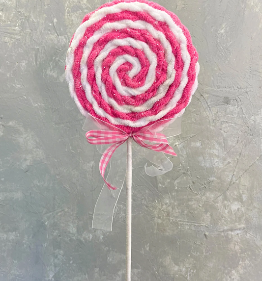 Pink Twisted Sparkle Lollipop