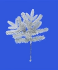 18" Flocked Newport Mixed Pine Spray