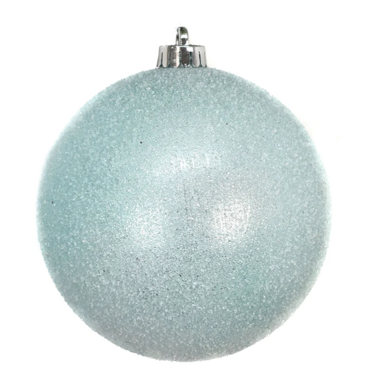 6" Sugar Frost VP Ball Ornament- Blue