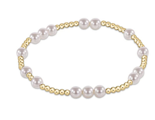 Hope Unwritten 5mm Bead Bracelet - Pearl