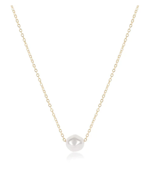 16" Necklace Gold- Admire Pearl