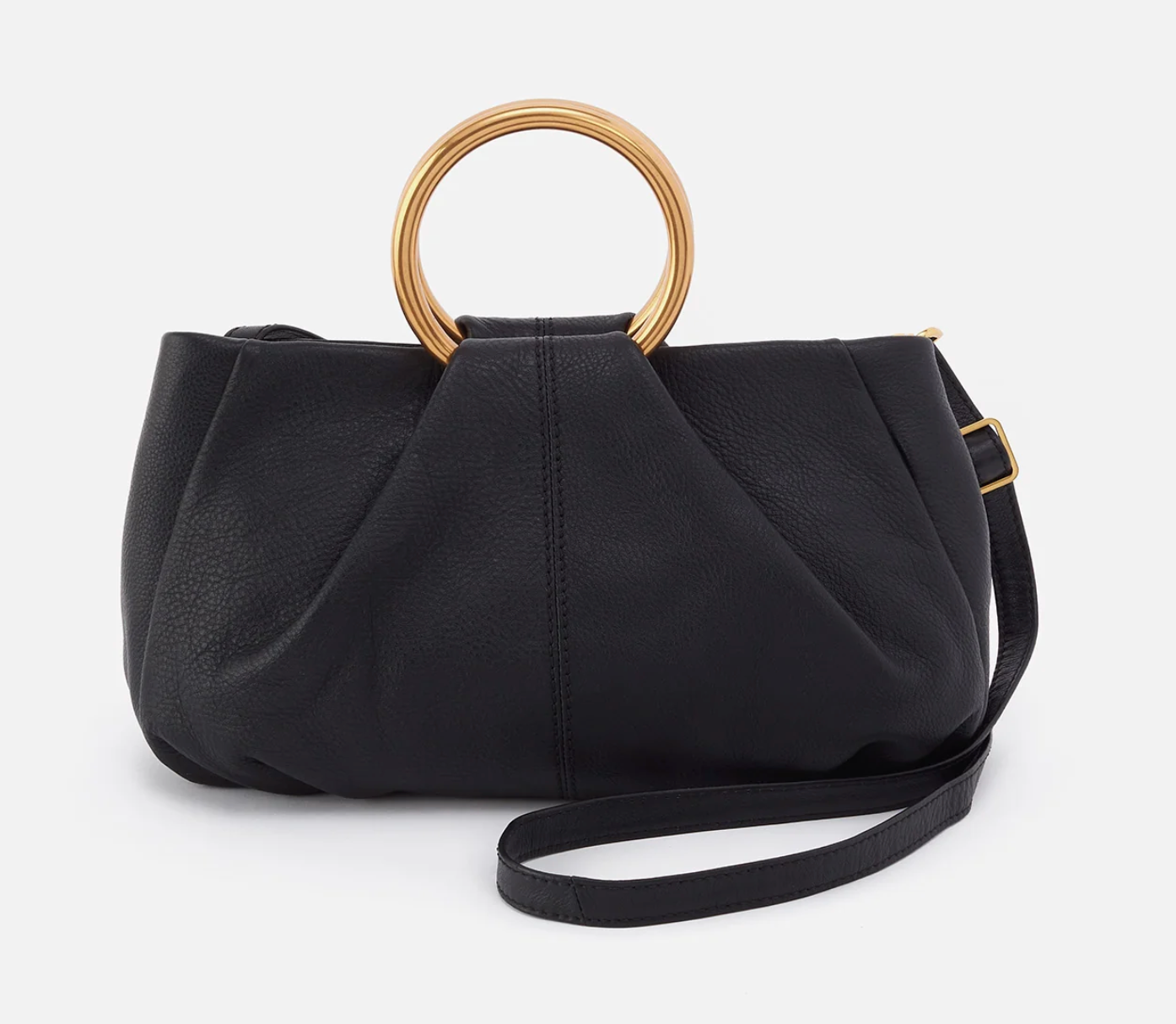 Sheila Hard Ring Satchel- Black