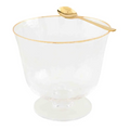 Gold Edge Glass Pedestal Bowl