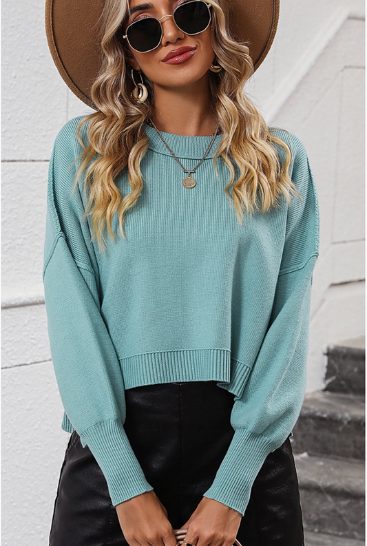 Teal Ribbed Sweater