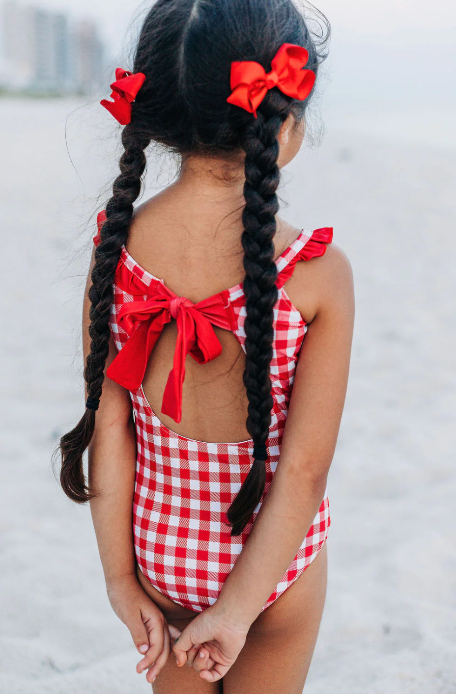 Red Bow Back Swimsuit