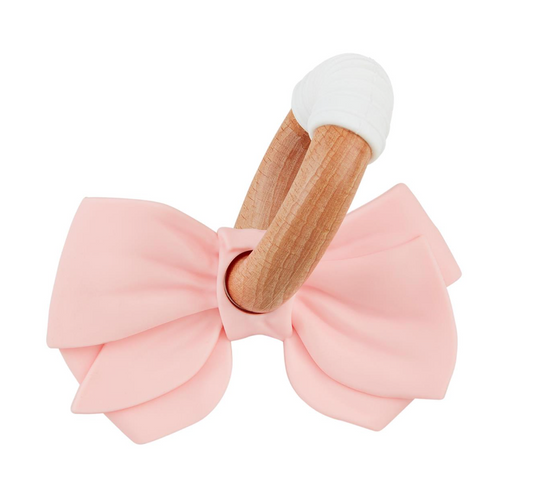 Pink Bow Teething Ring