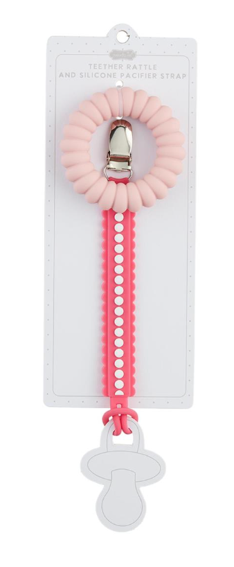 Light Pink Pacy Strap & Teether Set