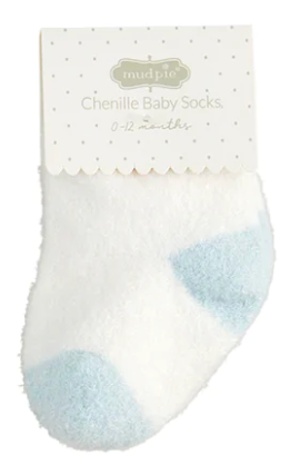 Baby Chenille Socks -Blue