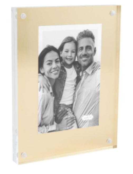 Large Brass Acrylic Frame