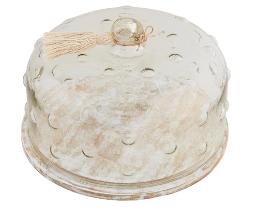 Hobnail Glass Cake Dome