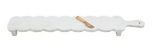 White Scalloped Board Set