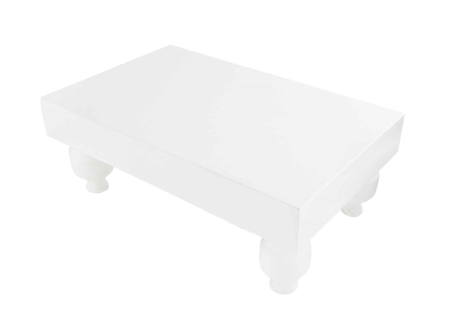 WHITE SERVING STAND