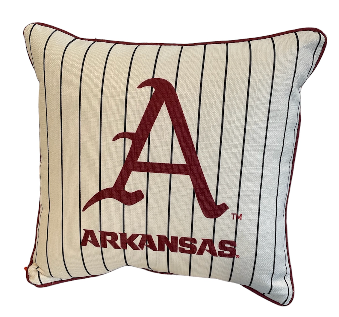 Arkansas A Baseball Pillow