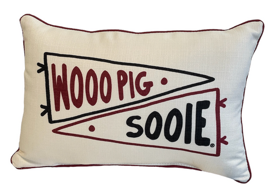 Woo Pig Pennant Pillow