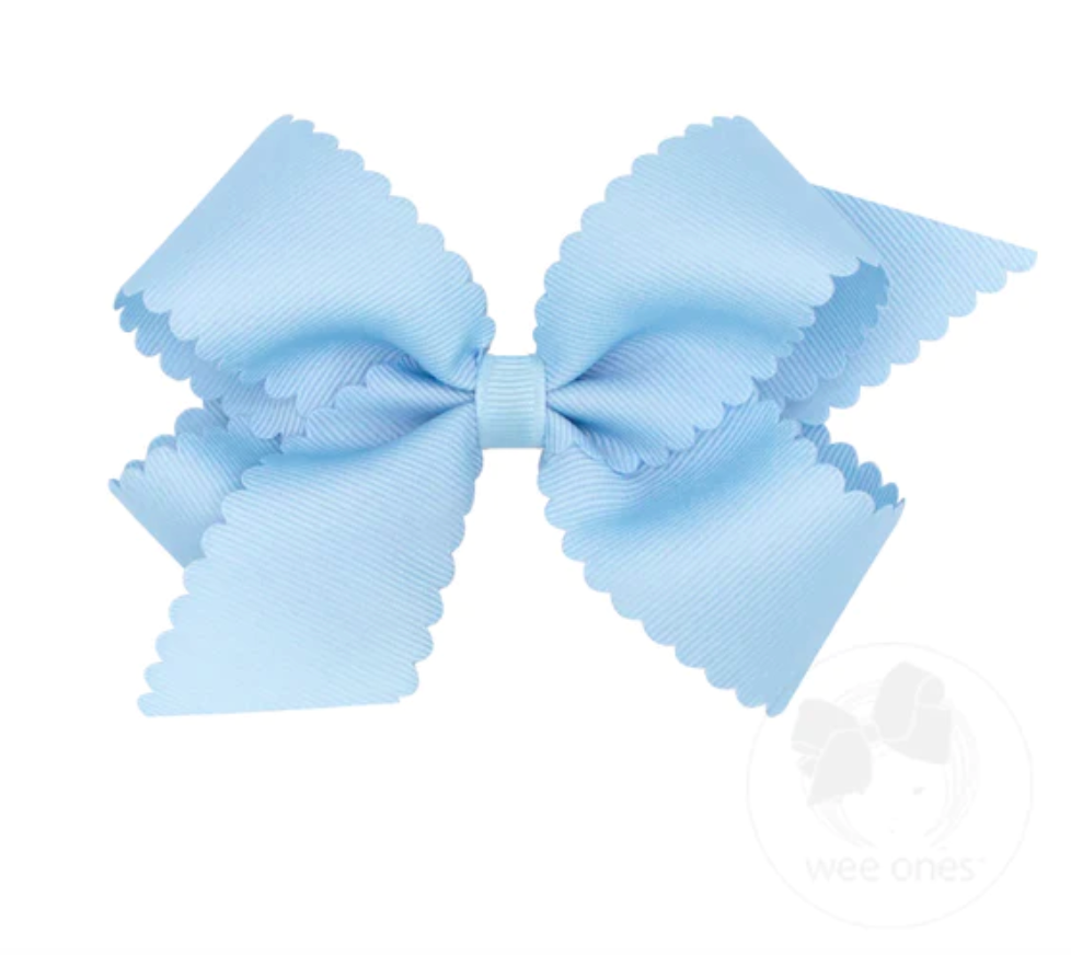 Medium Scallop Bow- Millennium Blue