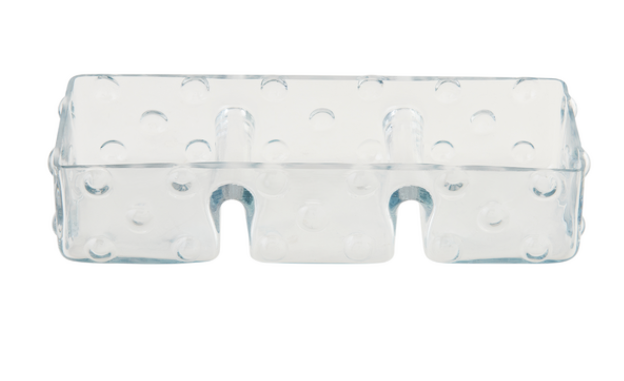 Hobnail Glass Triple Tidbit